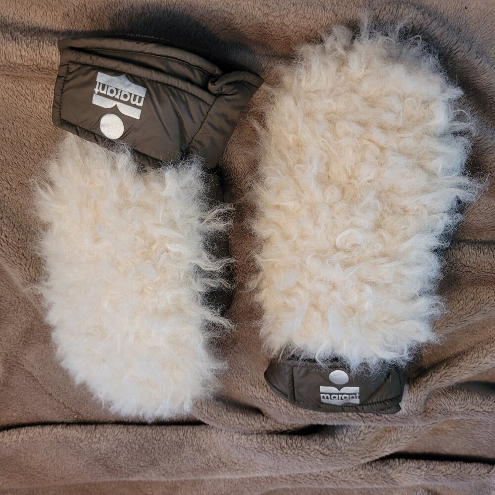 Isabel Marant Logo Naevka Mittens Gloves - Picture 6 of 8